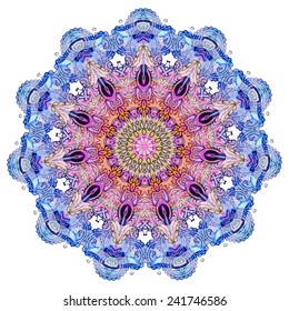 Ornament beautiful card with mandala. Geometric circle element made in vector. Perfect cards for any other kind of design, birthday and other holiday, kaleidoscope,  Watercolor, yoga, india, arabic