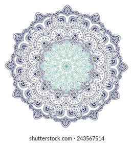 Ornament beautiful  card with mandala. Geometric circle element made in vector. Perfect  cards for any other kind of design, birthday and other holiday, kaleidoscope,  medallion, yoga, india, arabic