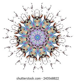 Ornament beautiful card with mandala. Geometric circle element made in vector. Perfect cards for any other kind of design, birthday and other holiday, kaleidoscope,  Watercolor, yoga, india, arabic