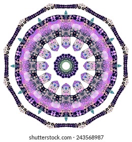 Ornament beautiful card with mandala. Geometric circle element made in vector. Perfect cards for any other kind of design, birthday and other holiday, kaleidoscope,  Watercolor, yoga, india, arabic