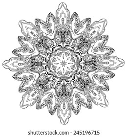 Ornament beautiful  card with mandala. Geometric circle element made in vector. Perfect  cards for any other kind of design, birthday and other holiday, kaleidoscope,  medallion, yoga, india, arabic