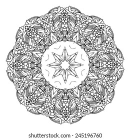 Ornament beautiful  card with mandala. Geometric circle element made in vector. Perfect  cards for any other kind of design, birthday and other holiday, kaleidoscope,  medallion, yoga, india, arabic