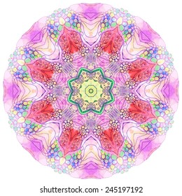 Ornament beautiful card with mandala. Geometric circle element made in vector. Perfect cards for any other kind of design, birthday and other holiday, kaleidoscope,  Watercolor, yoga, india, arabic