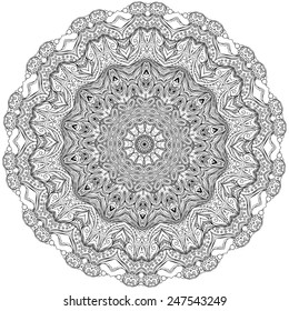 Ornament beautiful  card with mandala. Geometric circle element made in vector. Perfect  cards for any other kind of design, birthday and other holiday, kaleidoscope,  medallion, yoga, india, arabic