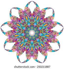 Ornament beautiful  card with mandala. Geometric circle element made in vector. Perfect  cards for any other kind of design, birthday and other holiday, kaleidoscope,  medallion, yoga, india, arabic