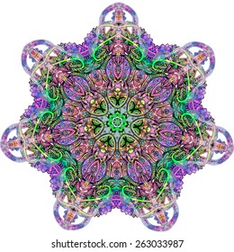 Ornament beautiful card with mandala. Geometric circle element made in vector. Perfect cards for any other kind of design, birthday and other holiday, kaleidoscope,  Watercolor, yoga, india, arabic