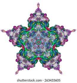 Ornament beautiful card with mandala. Geometric circle element made in vector. Perfect cards for any other kind of design, birthday and other holiday, kaleidoscope,  Watercolor, yoga, india, arabic