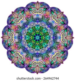 Ornament beautiful card with mandala. Geometric circle element made in vector. Perfect cards for any other kind of design, birthday and other holiday, kaleidoscope,  Watercolor, yoga, india, arabic