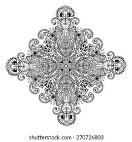 Ornament beautiful  card with mandala. Geometric circle element made in vector. Perfect  cards for any other kind of design, birthday and other holiday, kaleidoscope,  medallion, yoga, india, arabic