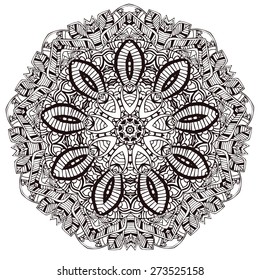 Ornament beautiful  card with mandala. Geometric circle element made in vector. Perfect  cards for any other kind of design, birthday and other holiday, kaleidoscope,  medallion, yoga, india, arabic