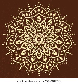 Ornament beautiful  card with mandala. Geometric circle element made in vector. Perfect  cards for any other kind of design, birthday and other holiday, kaleidoscope,  medallion, yoga, india, arabic