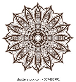 Ornament beautiful  card with mandala. Geometric circle element made in vector. Perfect  cards for any other kind of design, birthday and other holiday, kaleidoscope,  medallion, yoga, India, arabic