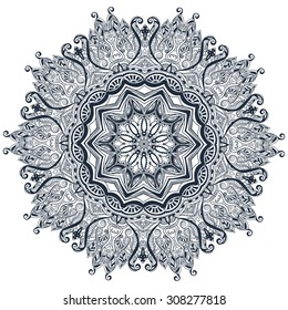 Ornament beautiful  card with mandala. Geometric circle element made in vector. Perfect  cards for any other kind of design, birthday and other holiday, kaleidoscope,  medallion, yoga, india, arabic