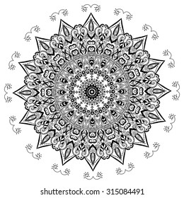 Ornament beautiful  card with mandala. Geometric circle element made in vector. Perfect  cards for any other kind of design, birthday and other holiday, kaleidoscope,  medallion, yoga, india, arabic