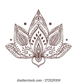 Bonita carta decorativa con yoga vectorial. Elemento geométrico dibujado a mano. Tarjetas perfectas para cualquier otro tipo de diseño, cumpleaños y otras vacaciones, caleidoscopio, medallón, yoga, india, árabe