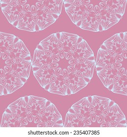 Ornament beautiful pattern with mandala. Geometric circle element made in vector. Perfect cards for any other kind of design, websites, birthday and other holiday. Medallion, yoga, india, arabic