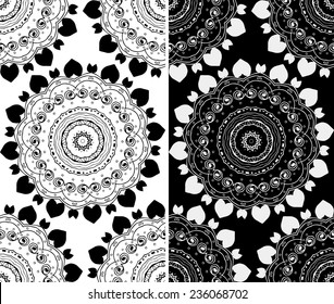 Ornament beautiful pattern with mandala. Geometric circle element made in vector. Perfect cards for any other kind of design, websites, birthday and other holiday. Kaleidoscope,yoga, india, arabic