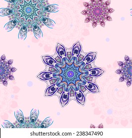 Ornament beautiful pattern with mandala. Geometric circle element made in vector. Perfect cards for any other kind of design, websites, birthday and other holiday. Kaleidoscope,yoga, india, arabic