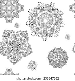 Ornament beautiful pattern with mandala. Geometric circle element made in vector. Perfect cards for any other kind of design, websites, birthday and other holiday. Kaleidoscope,yoga, india, arabic