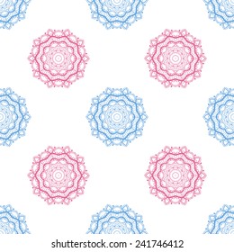 Ornament beautiful pattern with mandala. Geometric circle element made in vector. Perfect cards for any other kind of design, websites, birthday and other holiday. Kaleidoscope,yoga, india, arabic