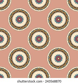 Ornament beautiful pattern with mandala. Geometric circle element made in vector. Perfect cards for any other kind of design, websites, birthday and other holiday. Kaleidoscope,yoga, india, arabic