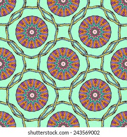 Ornament beautiful pattern with mandala. Geometric circle element made in vector. Perfect cards for any other kind of design, websites, birthday and other holiday. Kaleidoscope,yoga, india, arabic