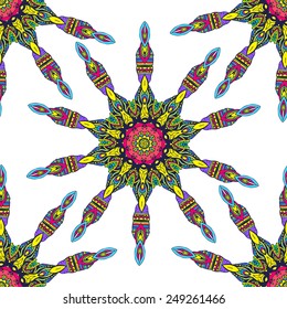Ornament beautiful pattern with mandala. Geometric circle element made in vector. Perfect cards for any other kind of design, websites, birthday and other holiday. Kaleidoscope,yoga, india, arabic