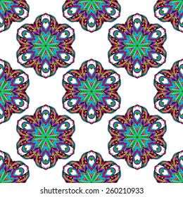Ornament beautiful pattern with mandala. Geometric circle element made in vector. Perfect cards for any other kind of design, websites, birthday and other holiday. Kaleidoscope,yoga, india, arabic