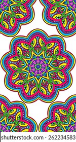 Ornament beautiful pattern with mandala. Geometric circle element made in vector. Perfect cards for any other kind of design, websites, birthday and other holiday. Kaleidoscope,yoga, india, arabic