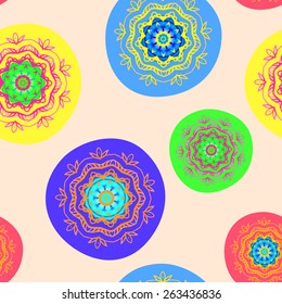 Ornament beautiful pattern with mandala. Geometric circle element made in vector. Perfect cards for any other kind of design, websites, birthday and other holiday. Kaleidoscope,yoga, india, arabic