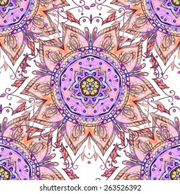 Ornament beautiful pattern with mandala. Geometric circle element made in vector. Perfect cards for any other kind of design, websites, birthday and other holiday. Kaleidoscope,yoga, india, arabic