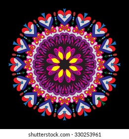 Ornament beautiful pattern with mandala. Geometric circle element made in vector