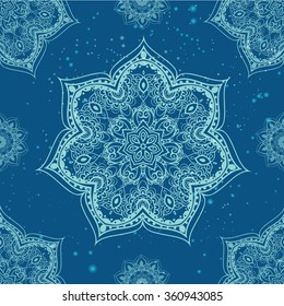 Ornament beautiful pattern with mandala. Geometric circle element made in vector. Kaleidoscope,yoga, india, arabic