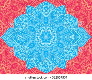 Ornament beautiful pattern with mandala. Geometric circle element made in vector. Perfect cards. Kaleidoscope,yoga, india, arabic