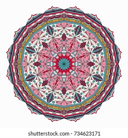 Ornament beautiful pattern with mandala. Geometric circle element made in vector