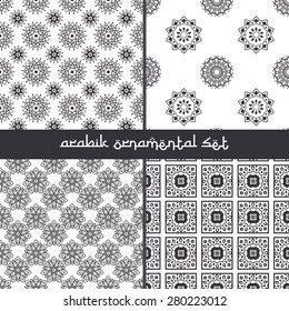 Ornament beautiful pattern with mandala set. Geometric circle element made in vector. Perfect cards for any other kind of design, websites, birthday and other holiday. Kaleidoscope,yoga, india, arabic