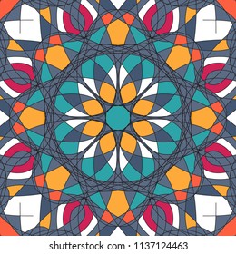 Ornament beautiful pattern with mandala vector illustration