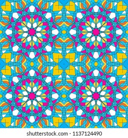 Ornament beautiful pattern with mandala vector illustration