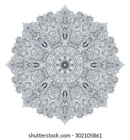 Ornament big elements card with mandala. Geometric circle element made in vector. Perfect  cards for any other kind of design, coloring book, kaleidoscope,  medallion, yoga, india, arabic