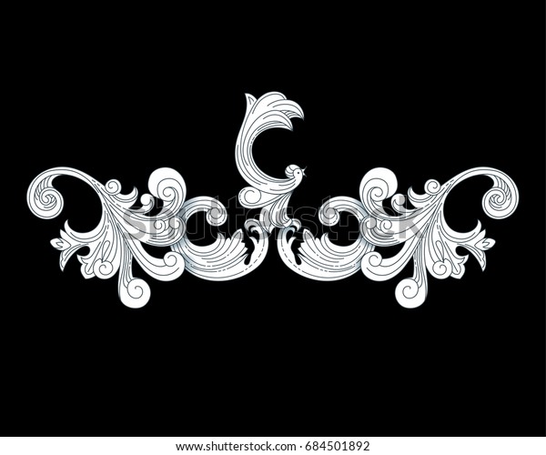 Ornament Bird Renaissance Style Vector Illustration Stock Vector ...