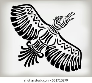 Ornament birds in the ancient style. EPS10 vector illustration