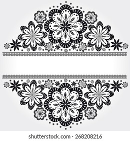 Ornament Black Background Stock Vector (Royalty Free) 268208216 ...