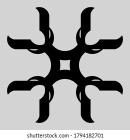 Ornament Black Geometric Symbol Logo Pattern silhouette