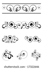ornament black on a white background