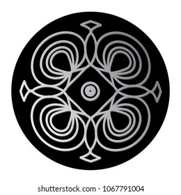 ornament black round