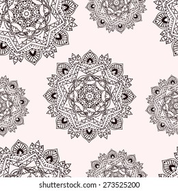 Ornament black white card with mandala. Geometric circle element made in vector. Perfect  cards for any other kind of design, birthday and other holiday, kaleidoscope,  medallion, yoga, india, arabic