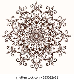 Ornament black white card with mandala. Geometric circle element made in vector. Perfect  cards for any other kind of design, birthday and other holiday, kaleidoscope,  medallion, yoga, india, arabic