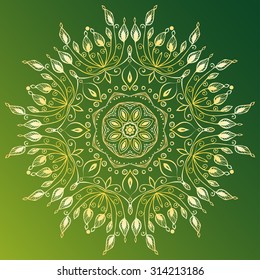 Ornament black white card with mandala. Geometric circle element made in vector. Perfect  cards for any other kind of design, birthday and other holiday, kaleidoscope,  medallion, yoga, india, arabic
