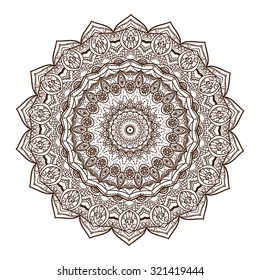 Ornament black white card with mandala. Geometric circle element made in vector. Perfect  cards for any other kind of design, birthday and other holiday