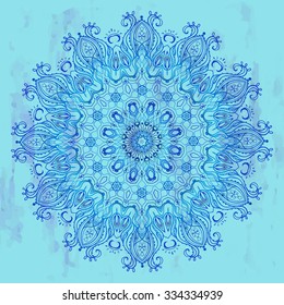 Ornament black white card with mandala. Geometric circle element made in vector. Perfect  cards for any other kind of design, birthday and other holiday, kaleidoscope,  medallion, yoga, india, arabic